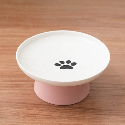 Elevated Ceramic Cat Food Bowl
