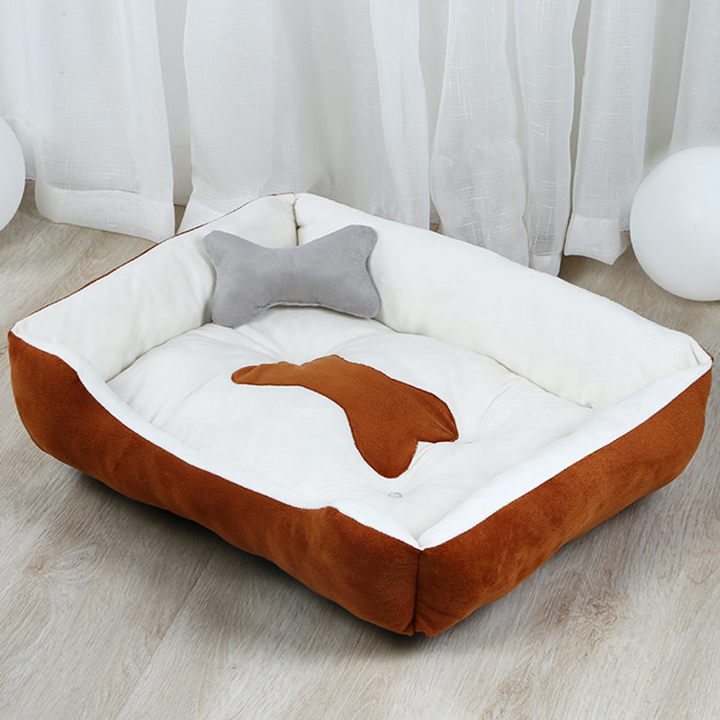 Large Dog Bed Brown and Cream