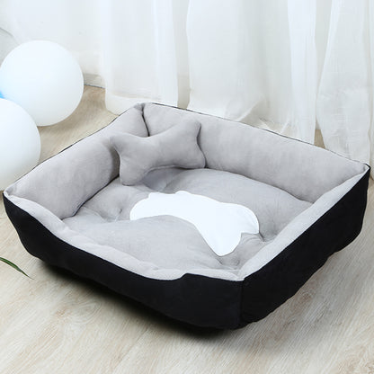 Large Dog Bed Black and Gray