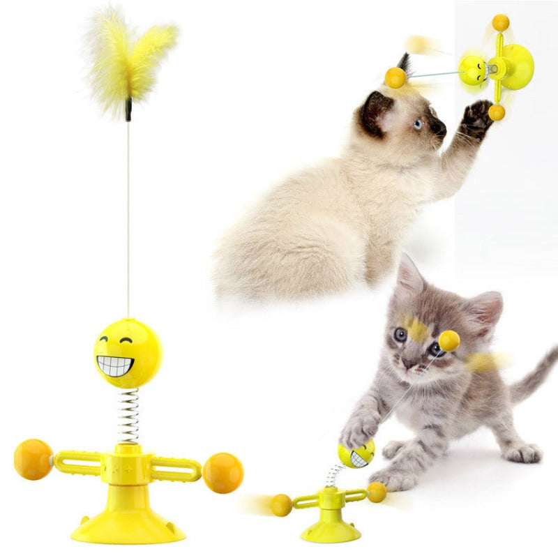 Cat Toy Fidget Spinner Yellow