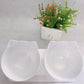 Elevated Double Cat Shaped Food Bowl White