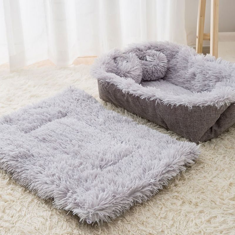 Reversible Cat Bed and Mat Gray