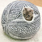 Ball-shaped Cat Playhouse Bed Black and White