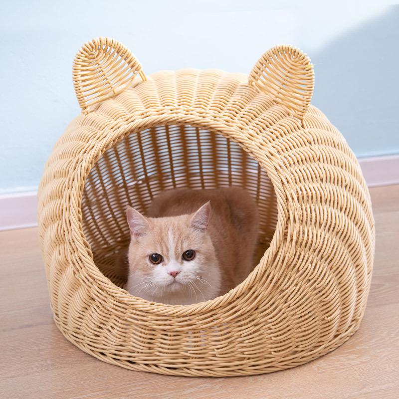 Wicker cat outlet bed